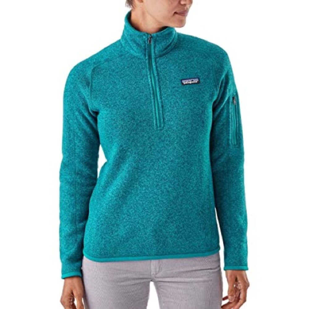 Patagonia Better Sweater Half Zip Pullover Women’s size XS in Teal Sustainable